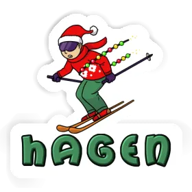 Hagen Autocollant Skieur Image