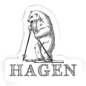 Skieur Autocollant Hagen Image