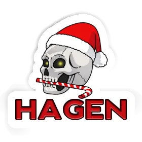 Hagen Sticker Weihnachtstotenkopf Image
