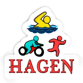Hagen Sticker Triathlet Image