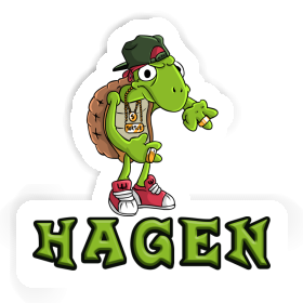 Hagen Aufkleber Hip Hop Schildkröte Image