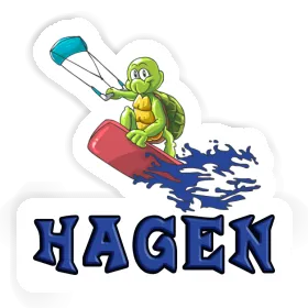 Hagen Aufkleber Kitesurfer Image