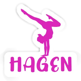 Hagen Sticker Yoga-Frau Image