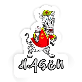 Sticker Baseballspieler Hagen Image