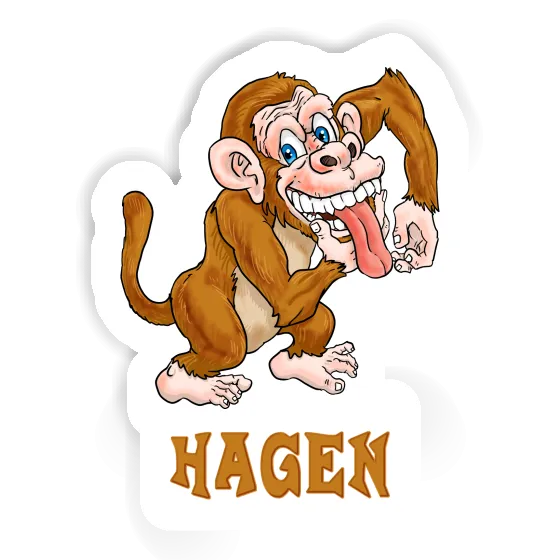 Aufkleber Hagen Affe Notebook Image