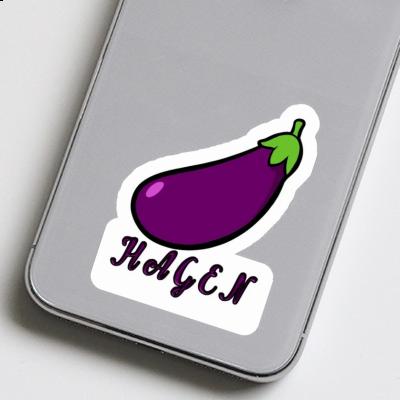 Sticker Aubergine Hagen Notebook Image