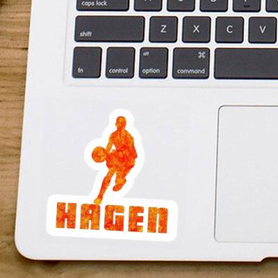 Hagen Sticker Basketball Player Notebook Hagen Sticker Basketball Player Gift package Image