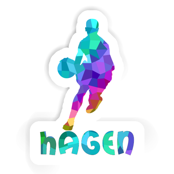 Basketball Player Sticker Hagen Laptop Image