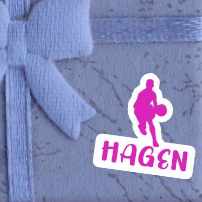 Sticker Hagen Basketball Player Notebook Sticker Hagen Basketball Player Gift package Image