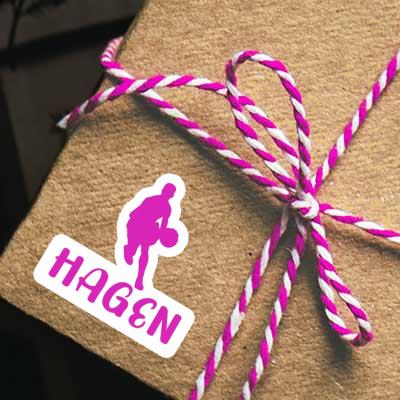 Autocollant Joueur de basket-ball Hagen Notebook Autocollant Joueur de basket-ball Hagen Gift package Image