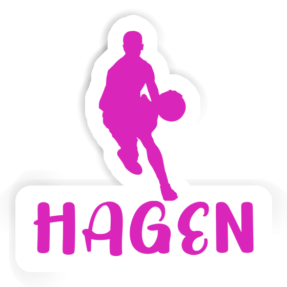 Sticker Hagen Basketball Player Notebook Sticker Hagen Basketball Player Gift package Image