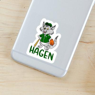 Aufkleber Hagen Baseball-Katze Notebook Aufkleber Hagen Baseball-Katze Gift package Image