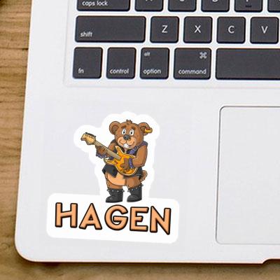 Sticker Hagen Guitarist Notebook Sticker Hagen Guitarist Gift package Image