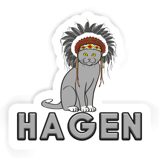 Sticker Indianer-Katze Hagen Sticker Indianer-Katze Hagen Image