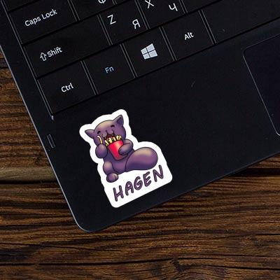 Sticker Hagen Pommes-Katze Notebook Sticker Hagen Pommes-Katze Gift package Image