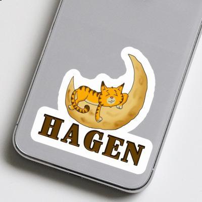 Hagen Sticker Sleeping Cat Laptop Image