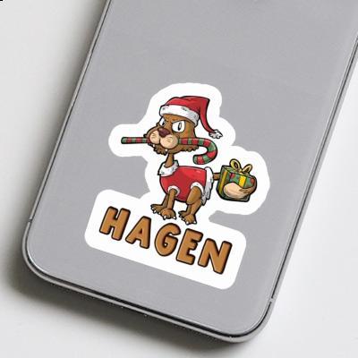 Hagen Autocollant Chat de Noël Notebook Hagen Autocollant Chat de Noël Notebook Image