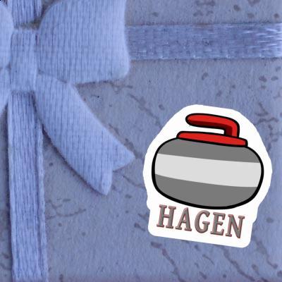 Pierre de curling Autocollant Hagen Image