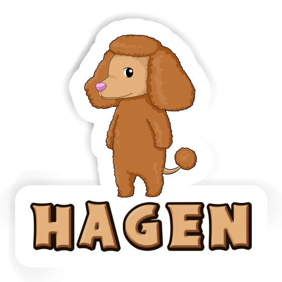 Sticker Hagen Poodle Notebook Image