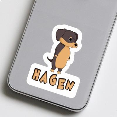 Sticker Hagen Dachshund Gift package Image