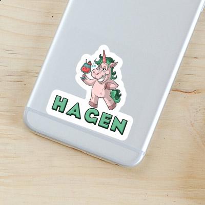 Autocollant Hagen Licorne festive Image