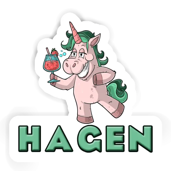 Autocollant Hagen Licorne festive Laptop Image