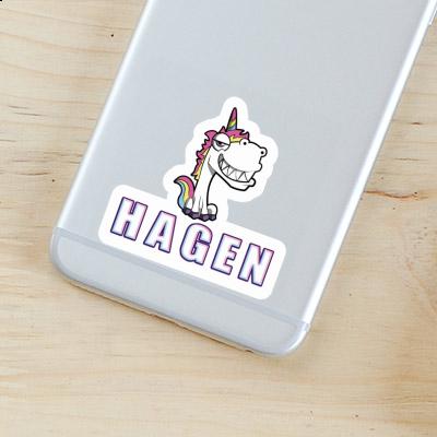 Grinning Unicorn Sticker Hagen Gift package Image
