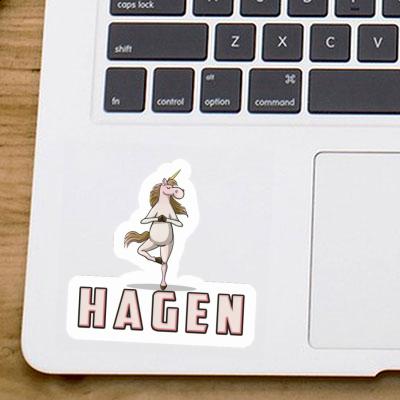Sticker Yoga Unicorn Hagen Notebook Sticker Yoga Unicorn Hagen Notebook Image