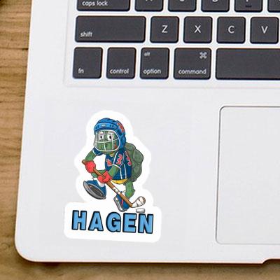 Ice-Hockey Player Sticker Hagen Notebook Ice-Hockey Player Sticker Hagen Notebook Image