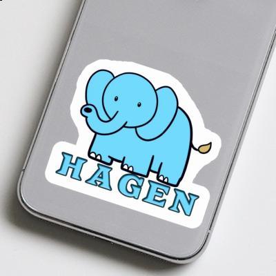 Autocollant Éléphant Hagen Laptop Image