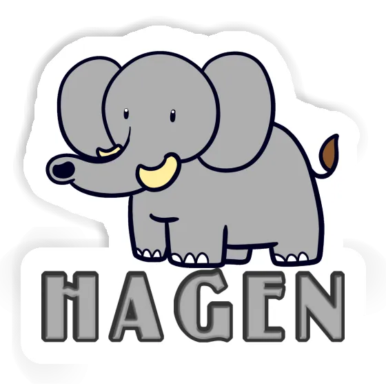 Elefant Sticker Hagen Notebook Image