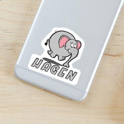 Hagen Sticker Elephant Notebook Image