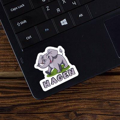 Autocollant Éléphant Hagen Image