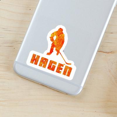 Sticker Hagen Hockey Player Notebook Image