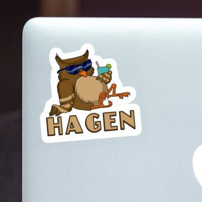 Hagen Autocollant Hibou Notebook Image