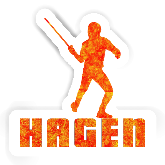 Autocollant Escrimeur Hagen Laptop Autocollant Escrimeur Hagen Laptop Image