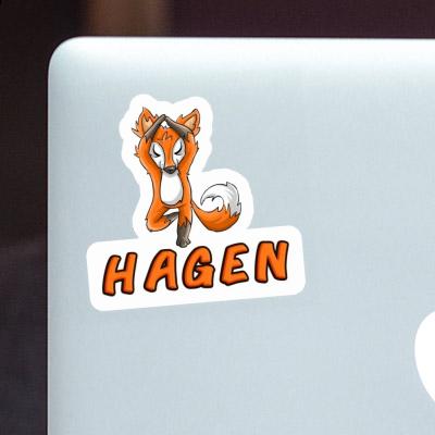 Aufkleber Yoga Fuchs Hagen Gift package Image
