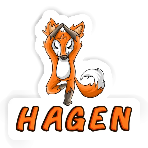 Aufkleber Yoga Fuchs Hagen Gift package Image