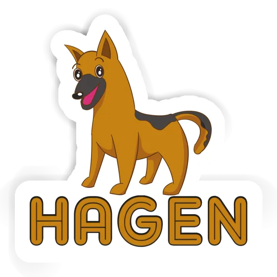 Hagen Autocollant Chien de berger Notebook Image