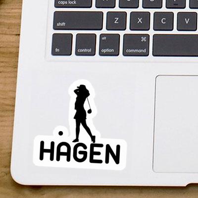 Sticker Golfer Hagen Notebook Sticker Golfer Hagen Gift package Image