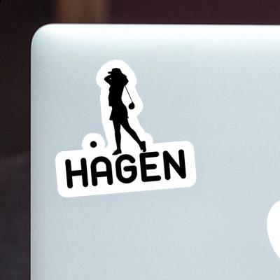 Sticker Golfer Hagen Laptop Image