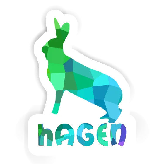 Sticker Hagen Rabbit Laptop Image