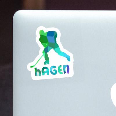 Hagen Sticker Hockey Player Notebook Hagen Sticker Hockey Player Notebook Image