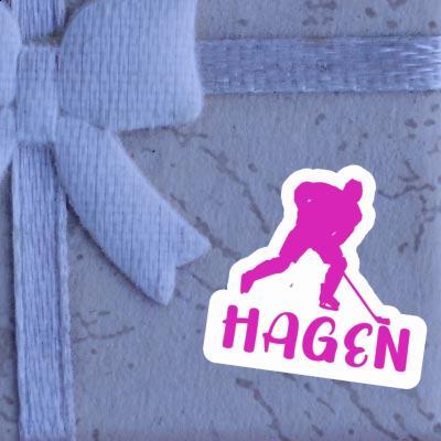 Sticker Hagen Hockey Player Notebook Sticker Hagen Hockey Player Gift package Image