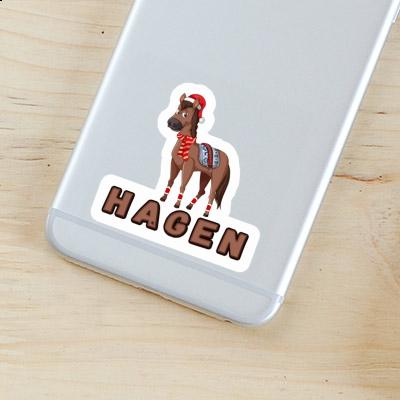 Hagen Autocollant Cheval de Noël Laptop Hagen Autocollant Cheval de Noël Laptop Image
