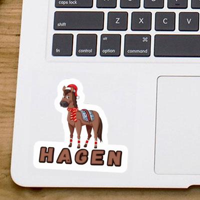 Hagen Autocollant Cheval de Noël Notebook Hagen Autocollant Cheval de Noël Notebook Image