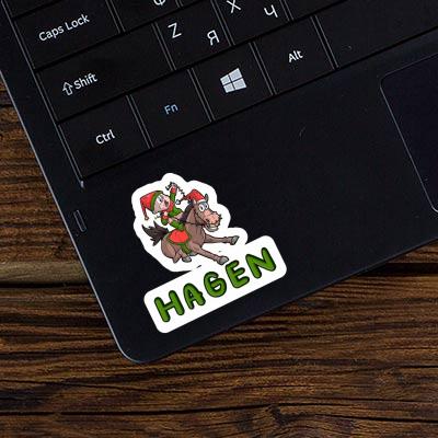 Hagen Autocollant Cavalier Laptop Hagen Autocollant Cavalier Laptop Image