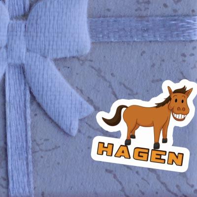 Grinning Horse Sticker Hagen Gift package Image