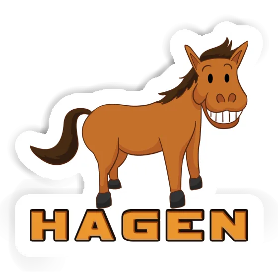Grinning Horse Sticker Hagen Gift package Image