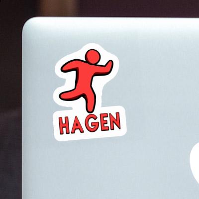 Hagen Autocollant Coureur Notebook Image
